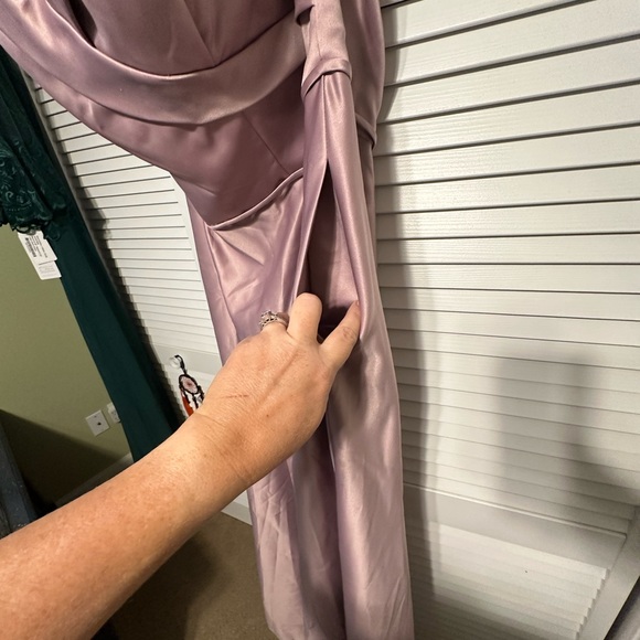 Morilee formal/gown Desert Rose color, beautiful sz 20 full length WITH POCKETS! - Picture 6 of 8